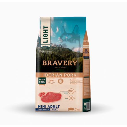 Bravery 7kg Small Ibériai Sertés Light száraz kutyatáp