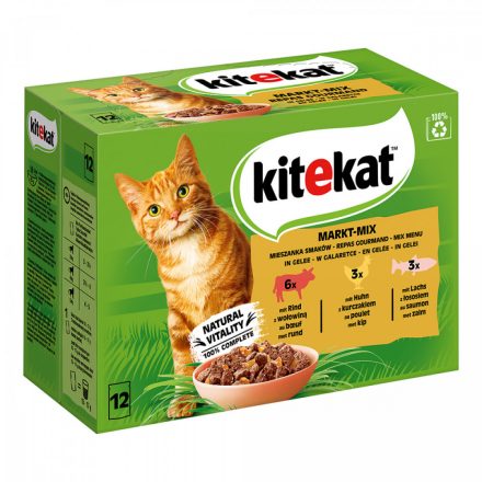 Kitekat Markt-Mix Gelee Alutasakos Macskaeledel 12x85g