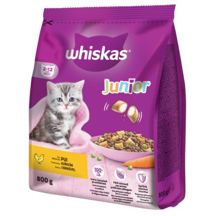 Whiskas száraz 800g Junior Csirke