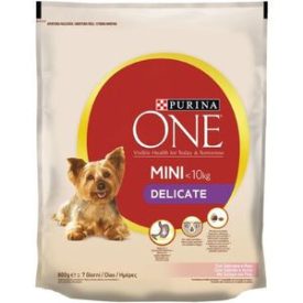  Purina ONE Mini Sensitive Lazaccal száraz kutyaeledel 800g 119