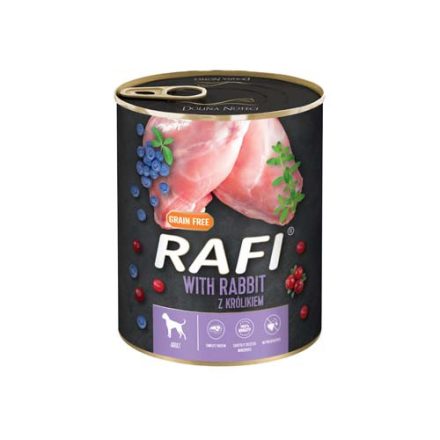 Rafi 800g Adult Pate Nyúl Kék és Vörösáfonyával Kutyakonzerv