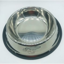 Etetőtál - fém, domború tappancs mintákkal 34cm 2100ml