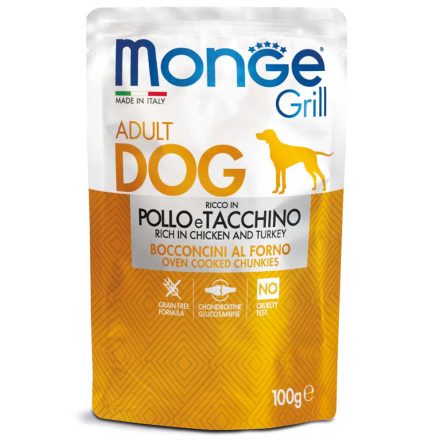 Monge Dog Grill 100g Alutasak Csirke + Pulyka