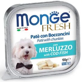 Monge Dog Fresh 100g Alutálca Tőkehal