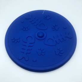 Frizbi 20cm - kék, 3D tappancs és hal mintával