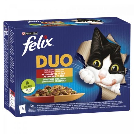 Félix 12x85g Fantastic Duo Házias Válogatás Zöldséggel Aszpikban