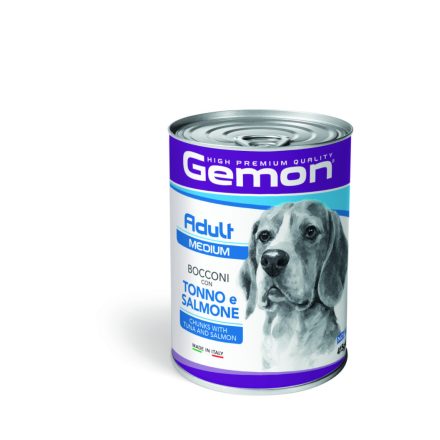 Gemon Dog Konzerv Medium Adult 415g Tonhallal és Lazaccal