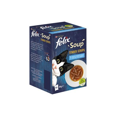 Félix Soup Strips Halas válogatás 6x48g