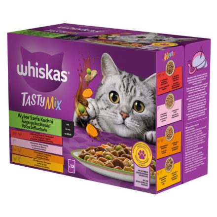 Whiskas Tasty Mix Chef's Choice Vegyes válogatás Mártásban Alutasakos macskaeledel 12x85g