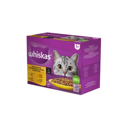 Whiskas Baromfi válogatás Mártásban Alutasakos macskaeledel 12x85g