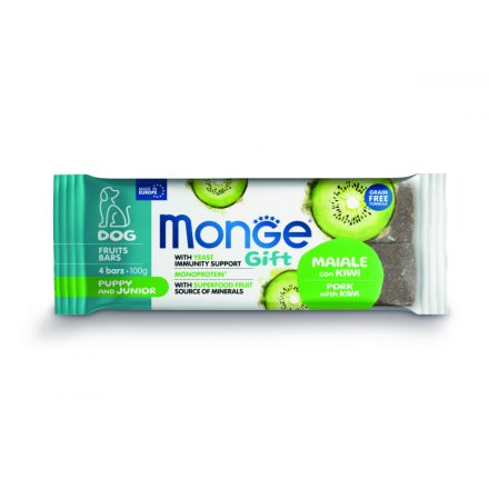 Monge Gift Puppy&Junior - Sertés és kiwi 100g jutalomfalat kutyáknak