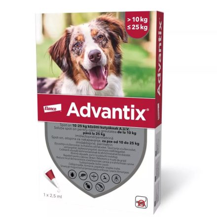 ADVANTIX Spot on 10-25kg közötti kutyáknak 4x2,5ml