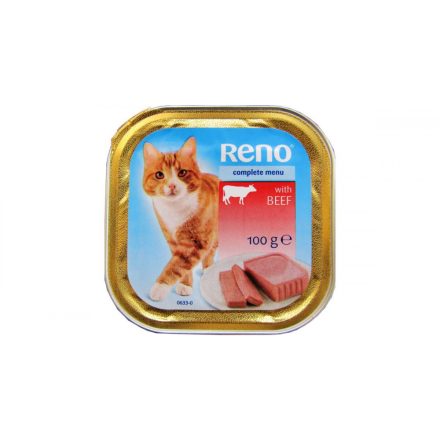 Reno Cat 100g Marha Alutálcás macskaeledel