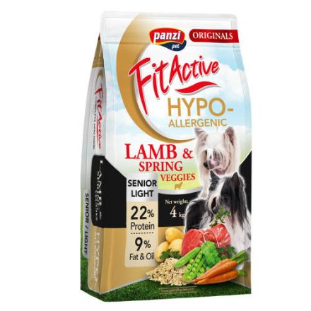 Panzi FitActive Originals 4kg Adult Senior/Light Hypoallergenic Bárány&Tavaszi zöldségek