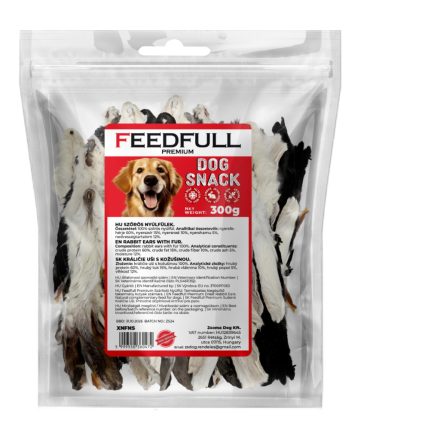 FEEDFULL Szárított SZŐRÖS nyúlfül 300g