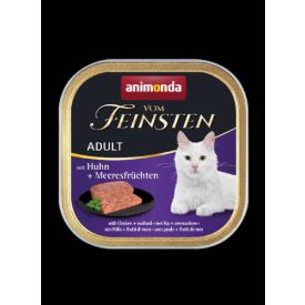   Animonda Vom Feinsten Adult Csirke - Tengergyümölcse alutálkás - Felnőtt macskák részére (100g)