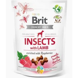   Brit Care Insects Dog Crunchy Cracker 200g Adult Bárány és Málna
