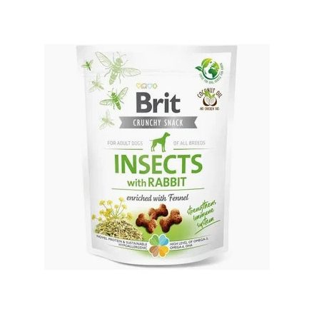 Brit Care Insects Dog Crunchy Cracker 200g Adult Nyúl és Édeskömény
