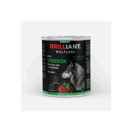 Brilliant Wolfland Szarvas, Brokkoli és Vörösáfonya 800g