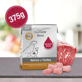   Platinum Menü Ibériai Sertés és Pulyka 375g Nedves Kutyaeledel