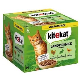 Kitekat Landpicknick Sauce Alutasakos Macskaeledel 24x85g
