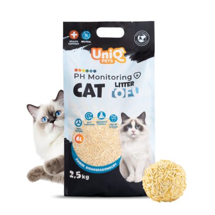 UNIQ PETS Tofu PH Monitoring Macskaalom Biológiailag Lebomló Illatmentes 2,5kg (UCL0013)