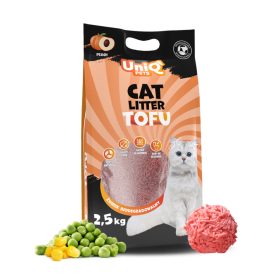   UNIQ PETS MACSKAALOM TOFU biológiailag lebomló barack illattal 2,5 kg (UCL0005)