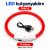 LED fényvezető szálas világító kutyanyakörv, méretre vágható –  S, Piros, (40cm)