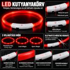 LED fényvezető szálas világító kutyanyakörv, méretre vágható –  M, Narancs, (50cm)