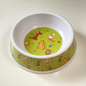 Etetőtál - zöld állat mintákkal, műanyag, 26cm 1400ml