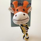 Kemény rágókötél plüss zsiráf 20cm - különböző színekben