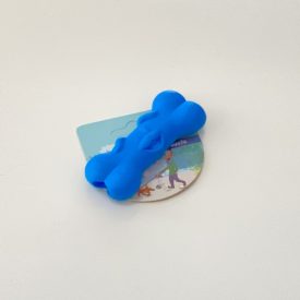 Gumicsont kutyafejjel 9cm - KÉK