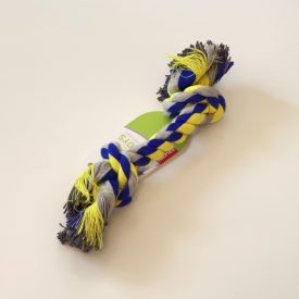 Dupla csomós rágókötél, 22cm, kék