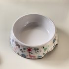 Masszív falú, fém betétes, műanyag tál - 26cm/1200ml - színes állatmintákkal