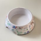 Masszív falú, fém betétes, műanyag tál - 22cm/300ml - színes állatmintákkal