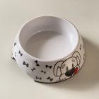 Masszív falú, fém betétes, műanyag tál - 22cm/300ml - kutyafejjel
